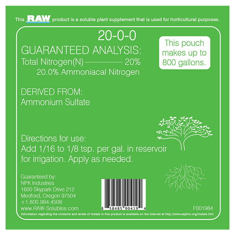 RAW Nitrogen Supplement Information